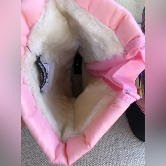 Snow Boots Dream Pairs Big Girl Mid Calf waterproof insulation boots pink size 3 - Picture 8 of 15